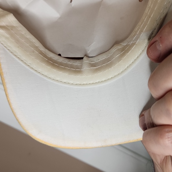 NWOT 🧢 mustard applique Work baseball cap. Sold As Is - Picture 4 of 4